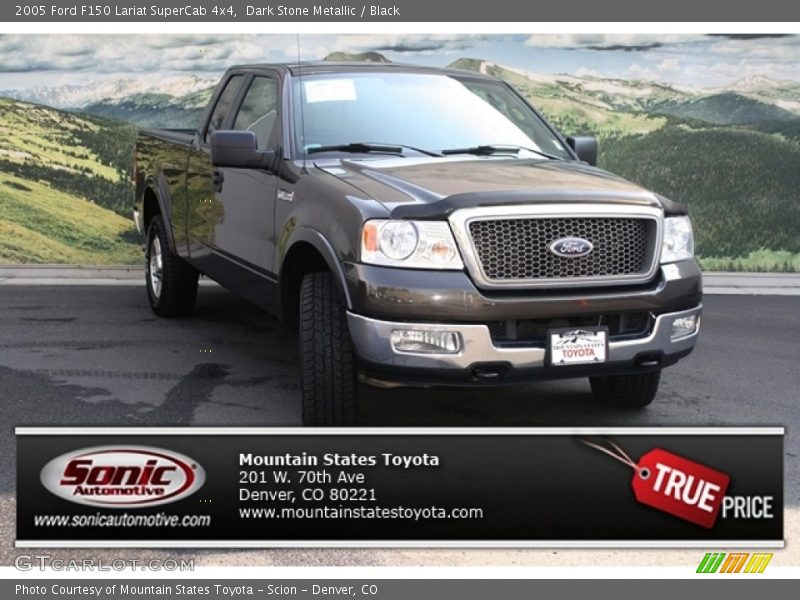 Dark Stone Metallic / Black 2005 Ford F150 Lariat SuperCab 4x4