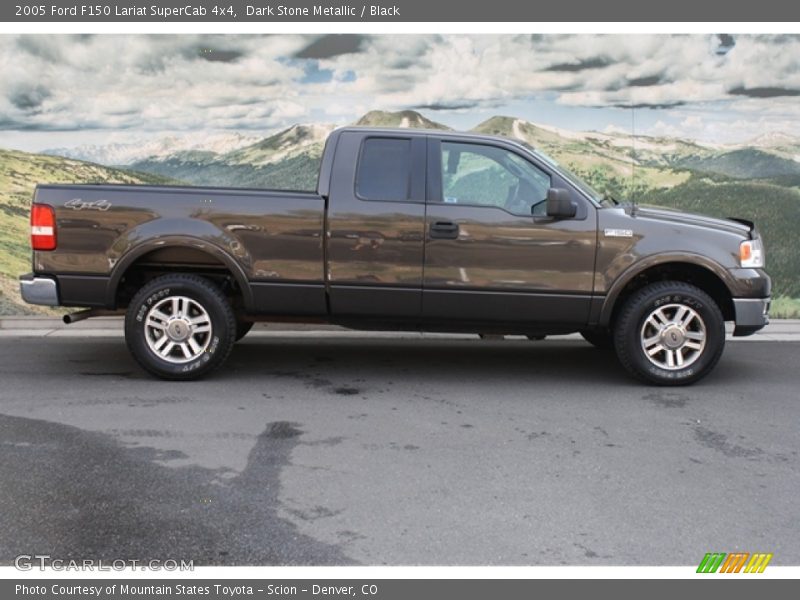 Dark Stone Metallic / Black 2005 Ford F150 Lariat SuperCab 4x4