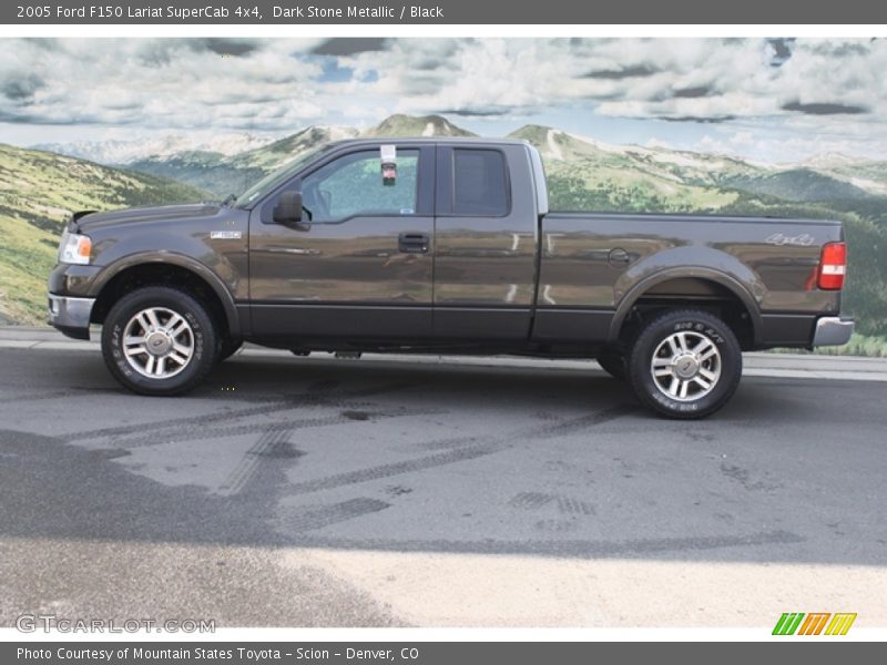 Dark Stone Metallic / Black 2005 Ford F150 Lariat SuperCab 4x4