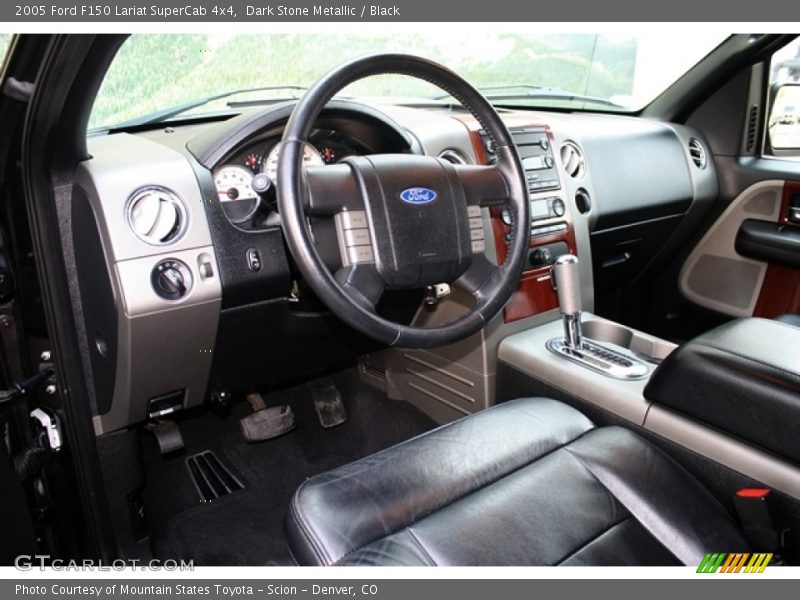 Dark Stone Metallic / Black 2005 Ford F150 Lariat SuperCab 4x4