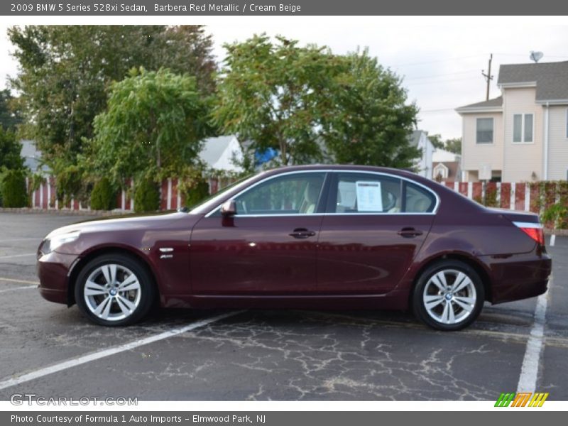 Barbera Red Metallic / Cream Beige 2009 BMW 5 Series 528xi Sedan