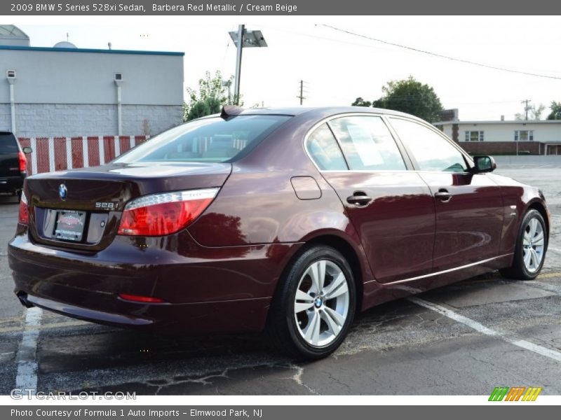 Barbera Red Metallic / Cream Beige 2009 BMW 5 Series 528xi Sedan