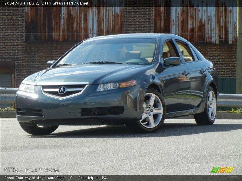 Deep Green Pearl / Camel 2004 Acura TL 3.2