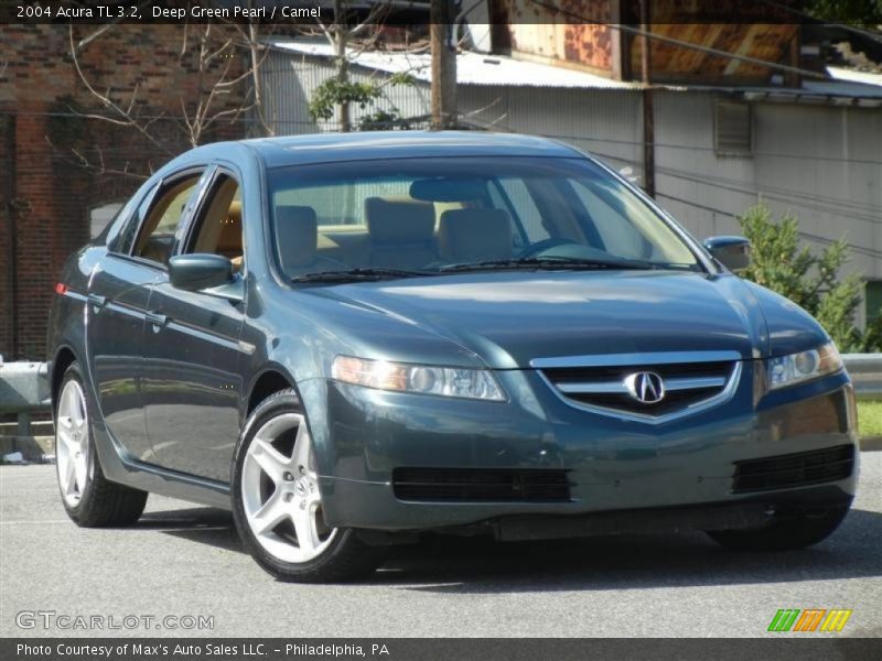 Deep Green Pearl / Camel 2004 Acura TL 3.2