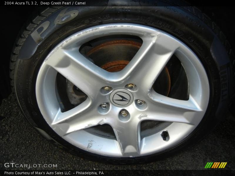 Deep Green Pearl / Camel 2004 Acura TL 3.2