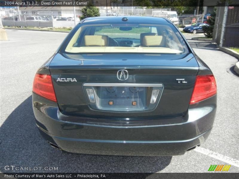 Deep Green Pearl / Camel 2004 Acura TL 3.2