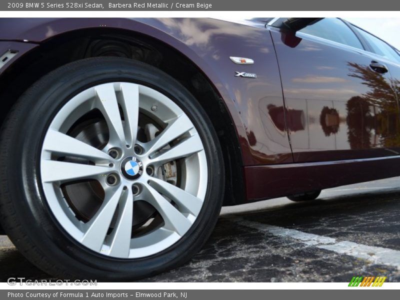 Barbera Red Metallic / Cream Beige 2009 BMW 5 Series 528xi Sedan