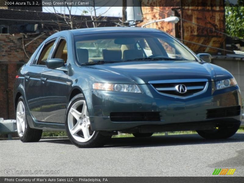 Deep Green Pearl / Camel 2004 Acura TL 3.2