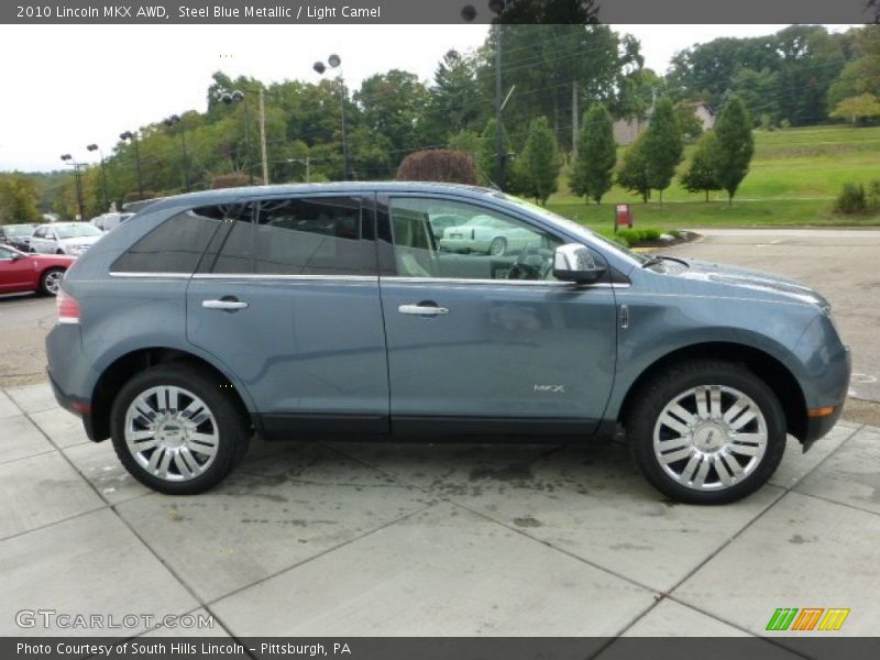 Steel Blue Metallic / Light Camel 2010 Lincoln MKX AWD