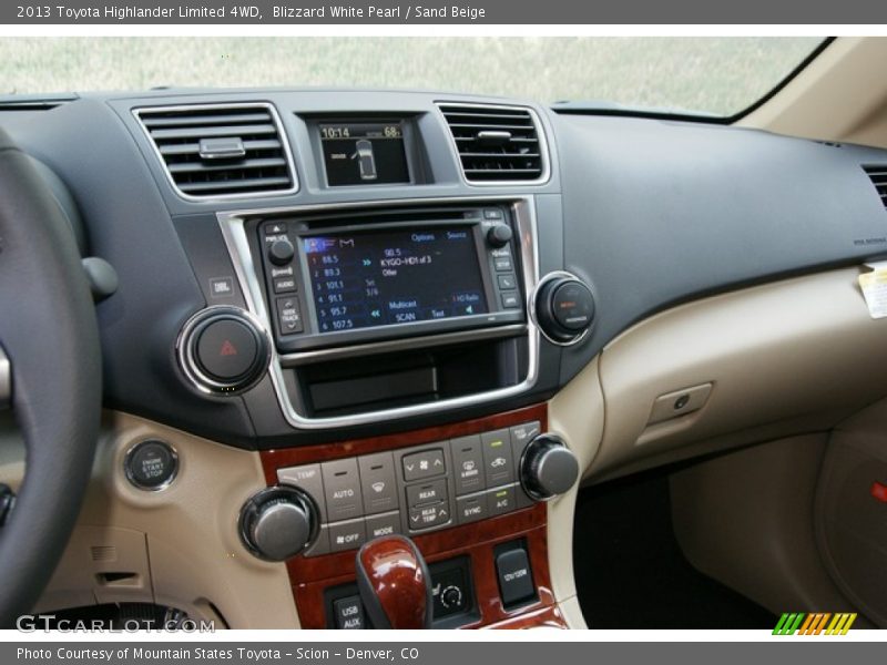 Blizzard White Pearl / Sand Beige 2013 Toyota Highlander Limited 4WD