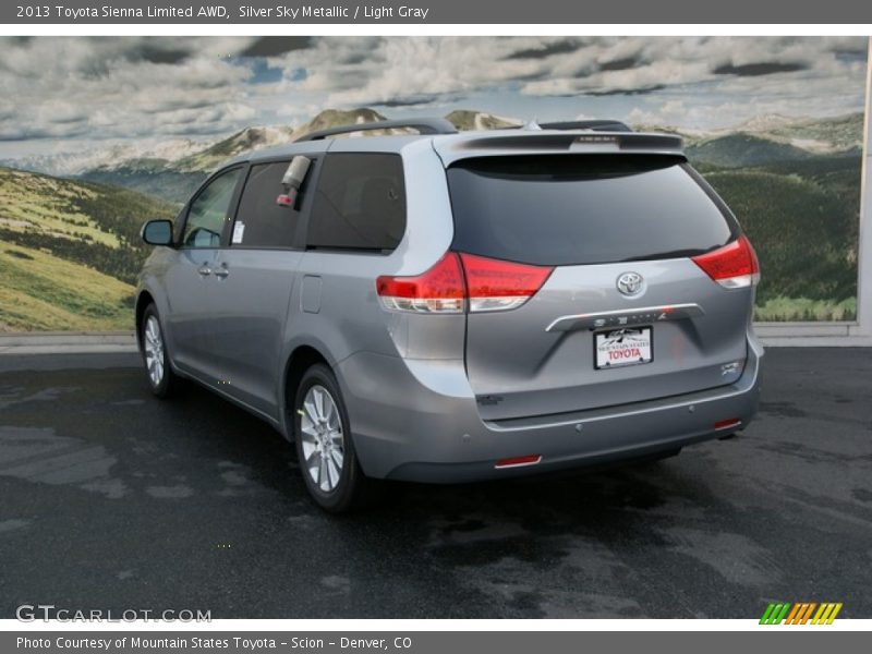 Silver Sky Metallic / Light Gray 2013 Toyota Sienna Limited AWD