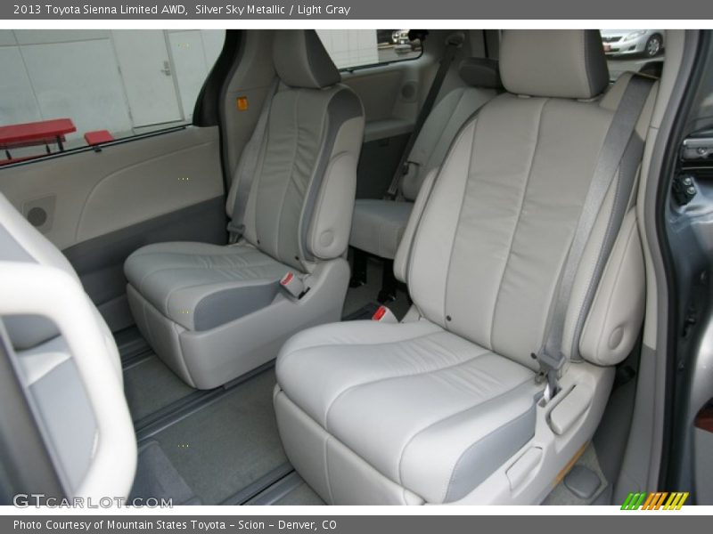 Rear Seat of 2013 Sienna Limited AWD