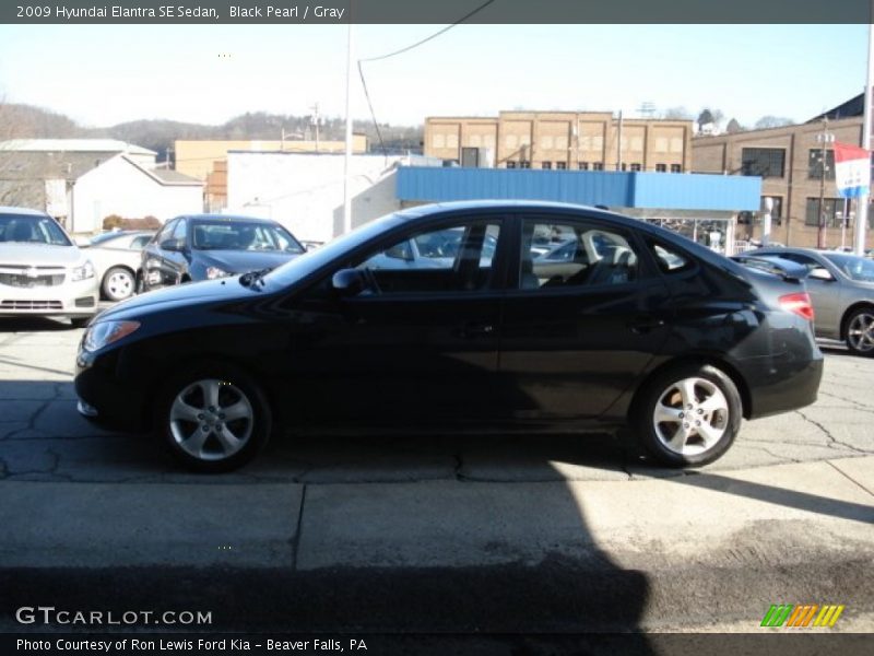 Black Pearl / Gray 2009 Hyundai Elantra SE Sedan