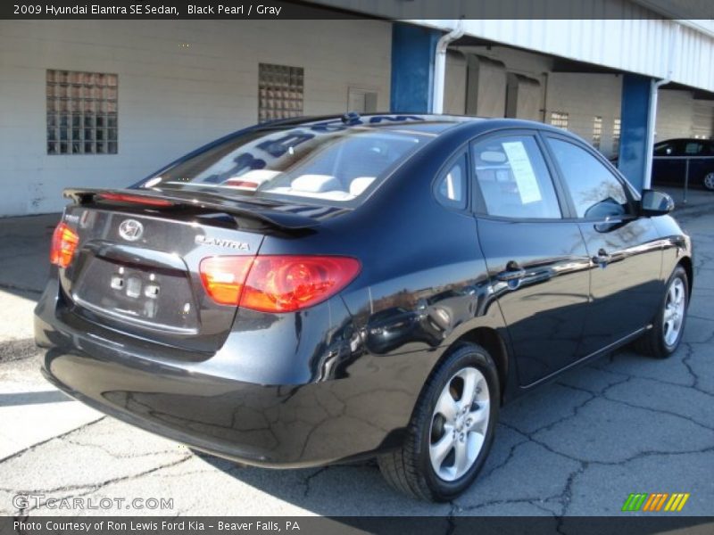 Black Pearl / Gray 2009 Hyundai Elantra SE Sedan