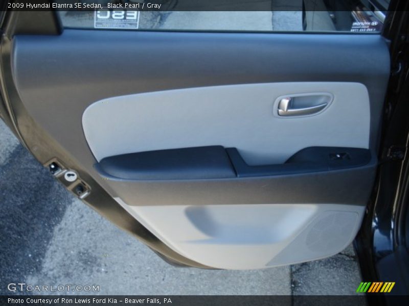 Black Pearl / Gray 2009 Hyundai Elantra SE Sedan