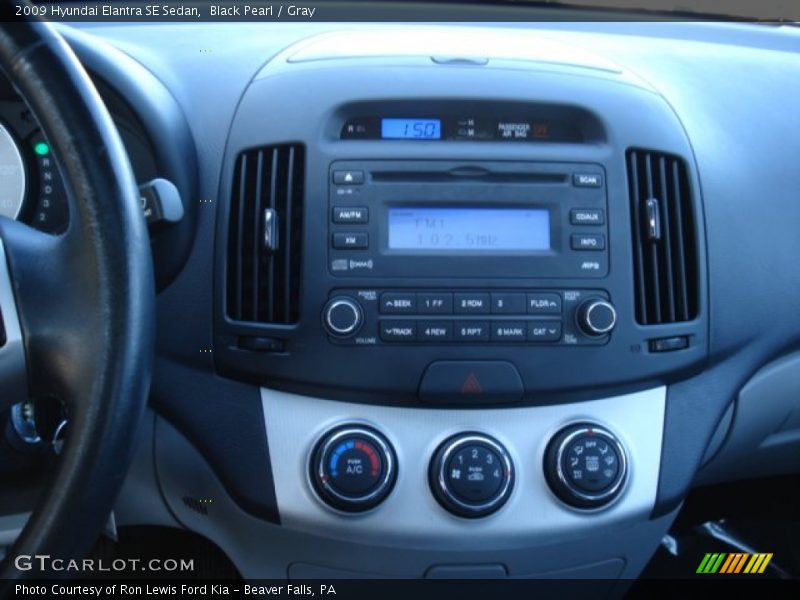 Black Pearl / Gray 2009 Hyundai Elantra SE Sedan