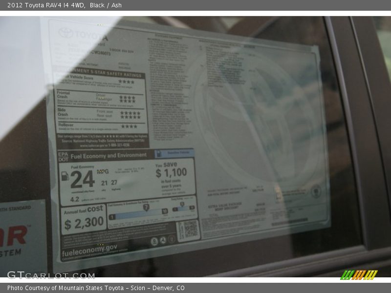 Black / Ash 2012 Toyota RAV4 I4 4WD
