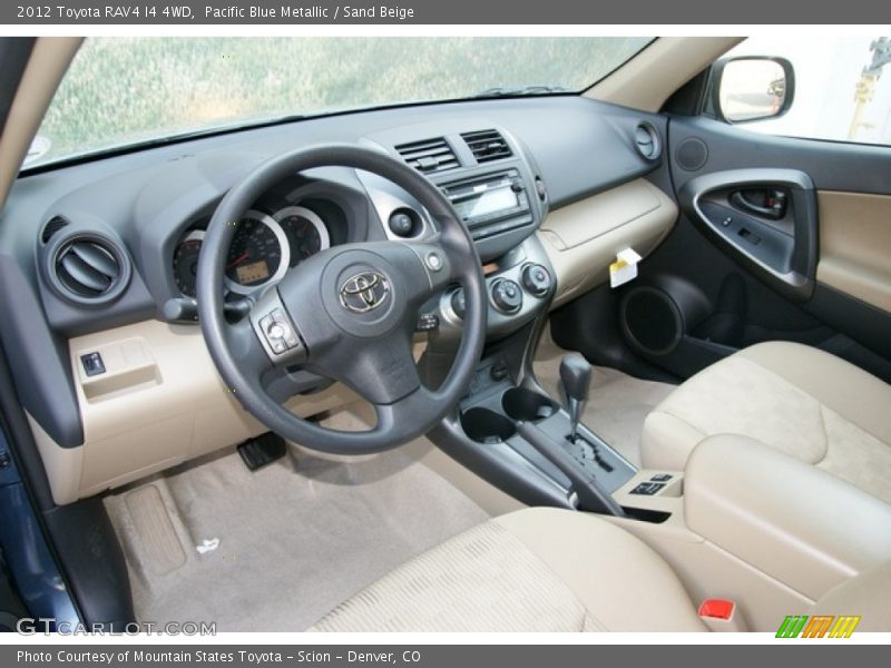 Pacific Blue Metallic / Sand Beige 2012 Toyota RAV4 I4 4WD