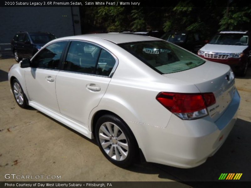 Satin White Pearl / Warm Ivory 2010 Subaru Legacy 3.6R Premium Sedan