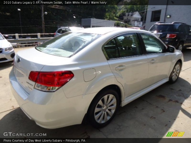 Satin White Pearl / Warm Ivory 2010 Subaru Legacy 3.6R Premium Sedan