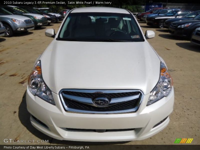 Satin White Pearl / Warm Ivory 2010 Subaru Legacy 3.6R Premium Sedan