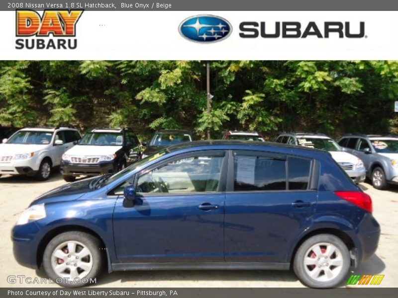 Blue Onyx / Beige 2008 Nissan Versa 1.8 SL Hatchback