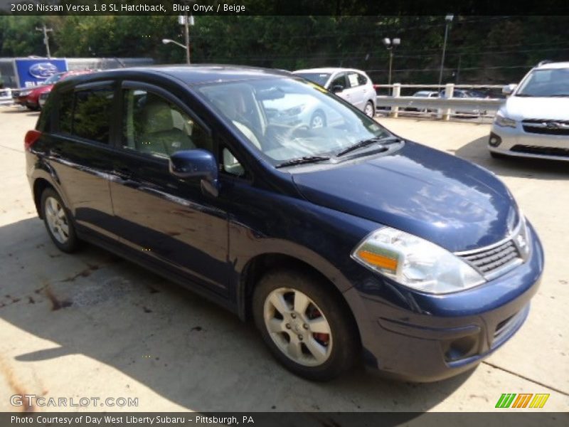 Blue Onyx / Beige 2008 Nissan Versa 1.8 SL Hatchback