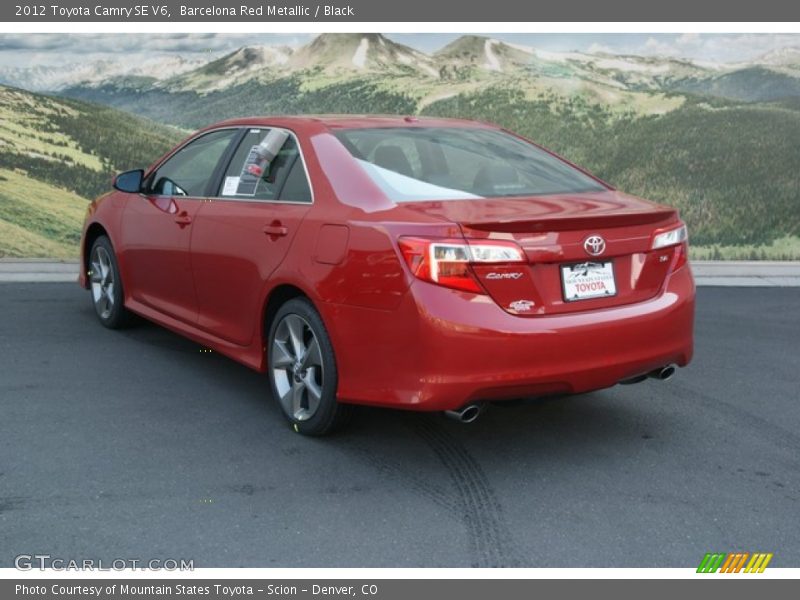 Barcelona Red Metallic / Black 2012 Toyota Camry SE V6