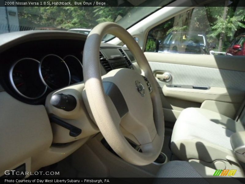 Blue Onyx / Beige 2008 Nissan Versa 1.8 SL Hatchback