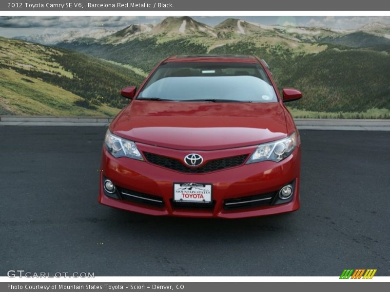 Barcelona Red Metallic / Black 2012 Toyota Camry SE V6