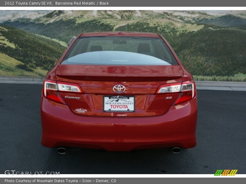 Barcelona Red Metallic / Black 2012 Toyota Camry SE V6