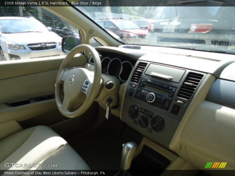 Blue Onyx / Beige 2008 Nissan Versa 1.8 SL Hatchback