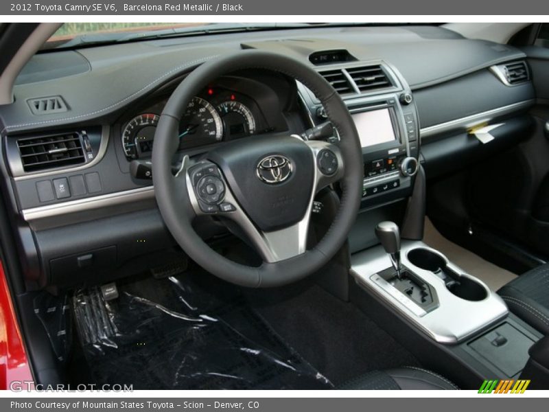 Barcelona Red Metallic / Black 2012 Toyota Camry SE V6