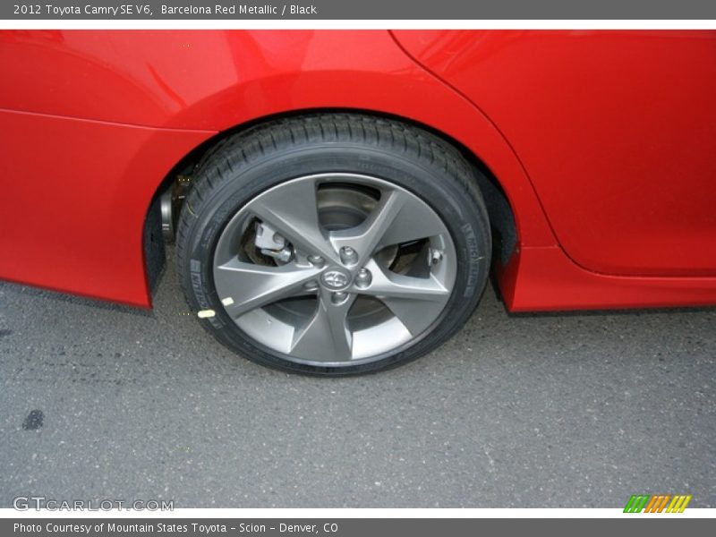 Barcelona Red Metallic / Black 2012 Toyota Camry SE V6