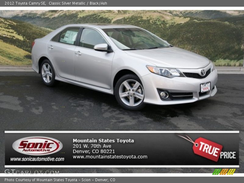 Classic Silver Metallic / Black/Ash 2012 Toyota Camry SE
