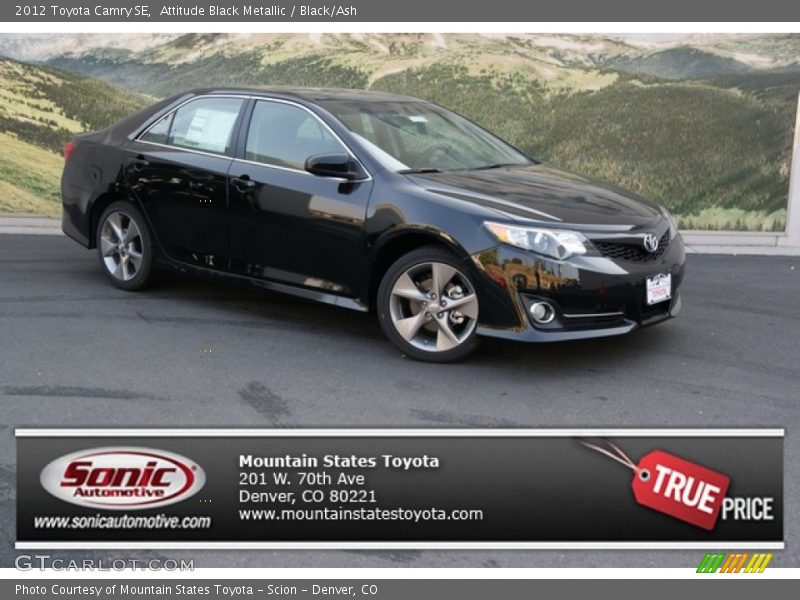 Attitude Black Metallic / Black/Ash 2012 Toyota Camry SE