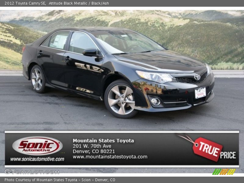 Attitude Black Metallic / Black/Ash 2012 Toyota Camry SE