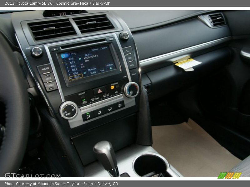 Cosmic Gray Mica / Black/Ash 2012 Toyota Camry SE V6