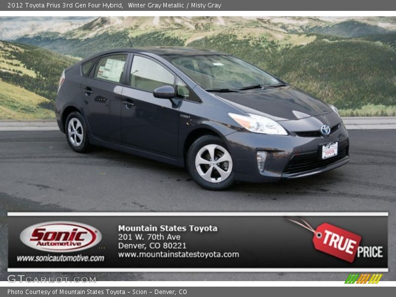 Winter Gray Metallic / Misty Gray 2012 Toyota Prius 3rd Gen Four Hybrid