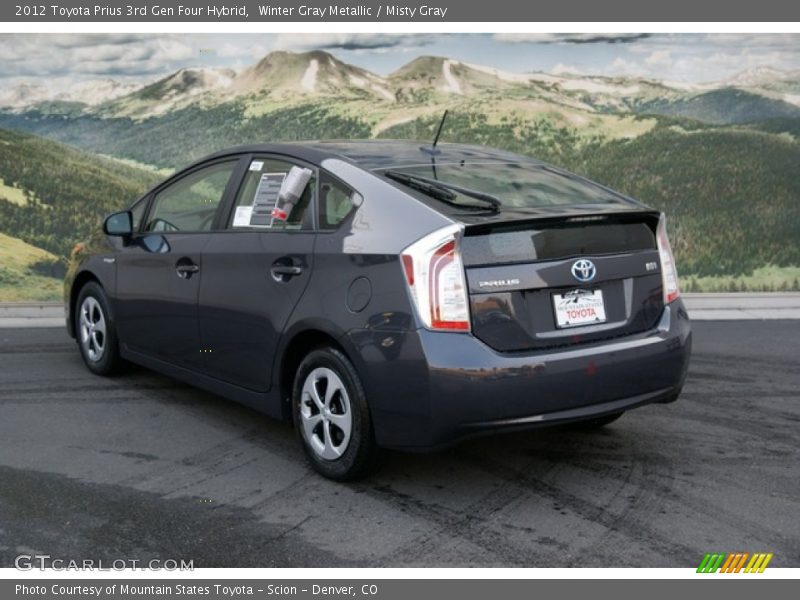 Winter Gray Metallic / Misty Gray 2012 Toyota Prius 3rd Gen Four Hybrid