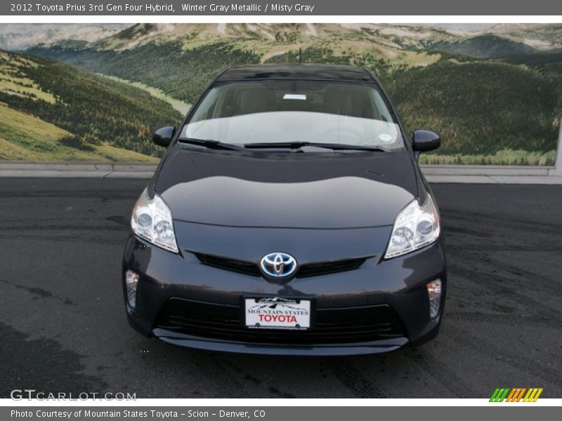Winter Gray Metallic / Misty Gray 2012 Toyota Prius 3rd Gen Four Hybrid