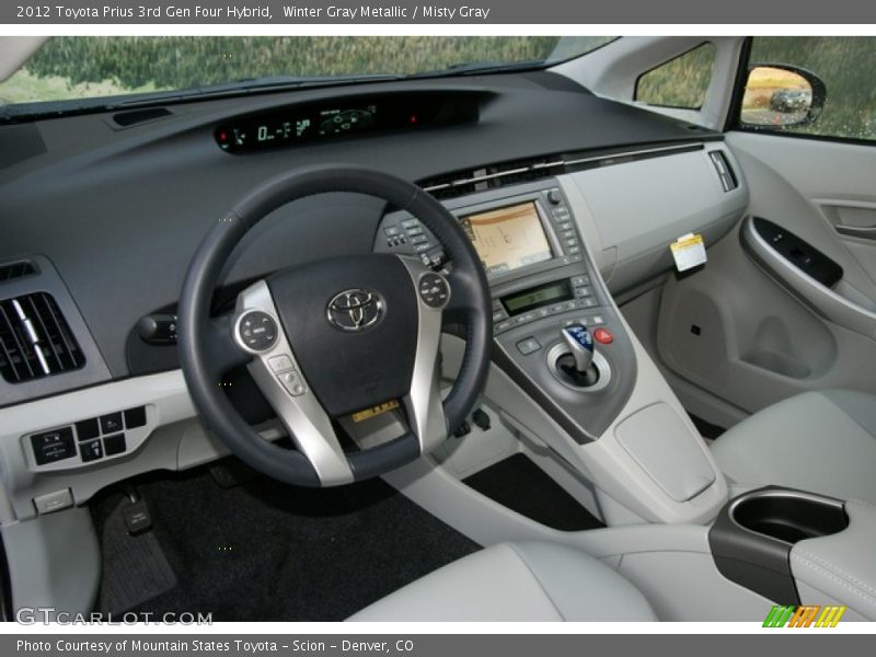 Winter Gray Metallic / Misty Gray 2012 Toyota Prius 3rd Gen Four Hybrid