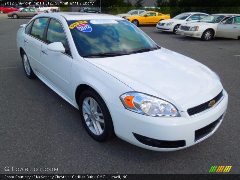 Summit White / Ebony 2012 Chevrolet Impala LTZ