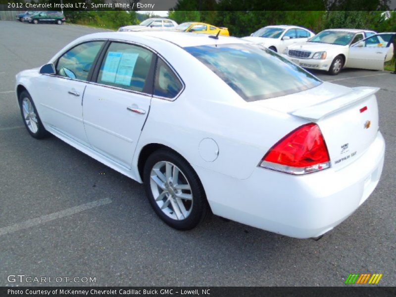 Summit White / Ebony 2012 Chevrolet Impala LTZ