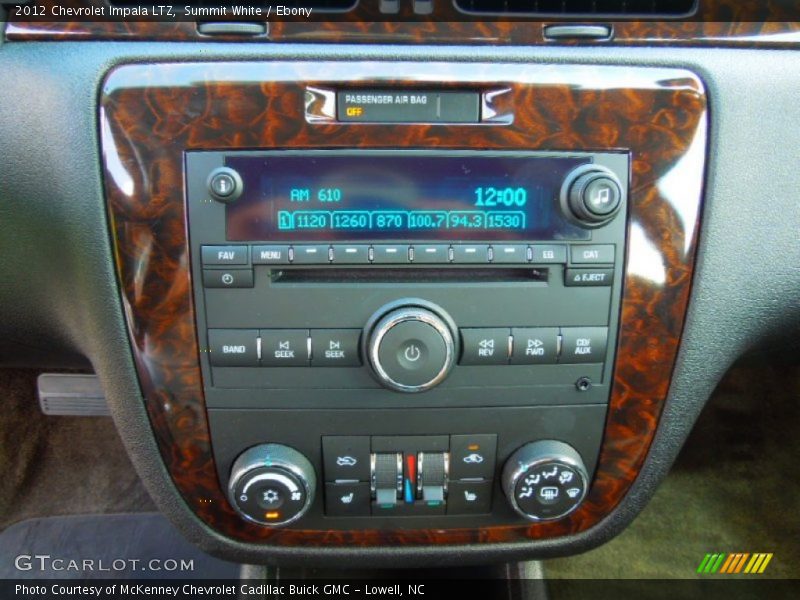 Summit White / Ebony 2012 Chevrolet Impala LTZ