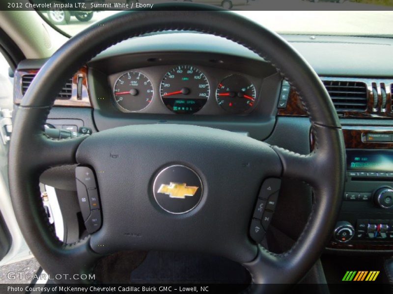 Summit White / Ebony 2012 Chevrolet Impala LTZ