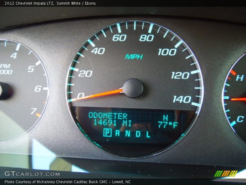 Summit White / Ebony 2012 Chevrolet Impala LTZ