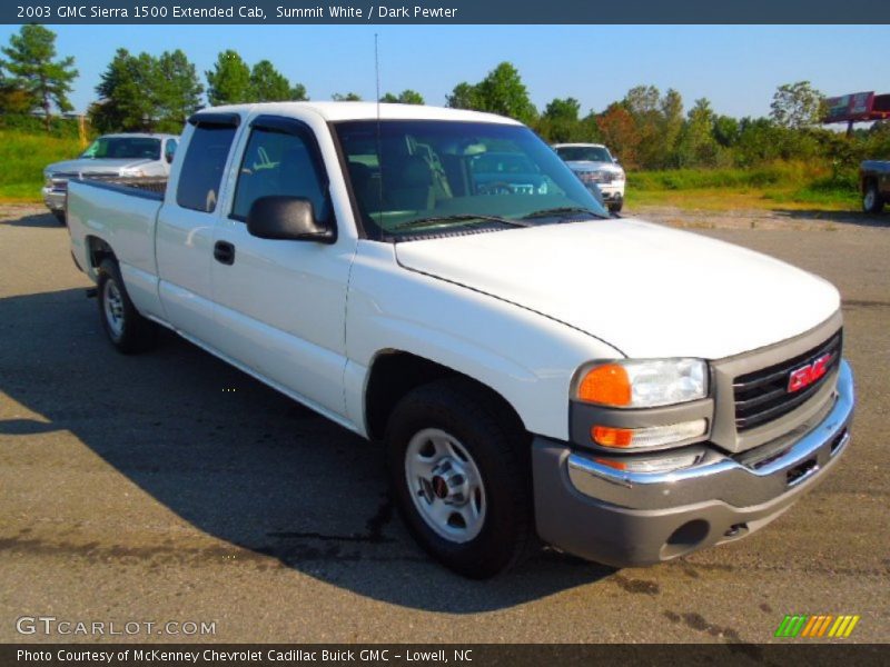 Summit White / Dark Pewter 2003 GMC Sierra 1500 Extended Cab
