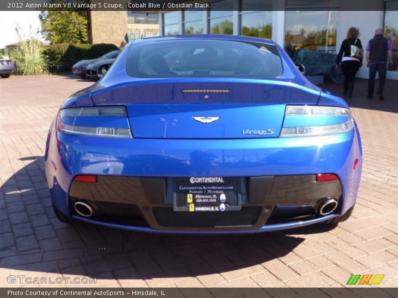 Cobalt Blue / Obsidian Black 2012 Aston Martin V8 Vantage S Coupe