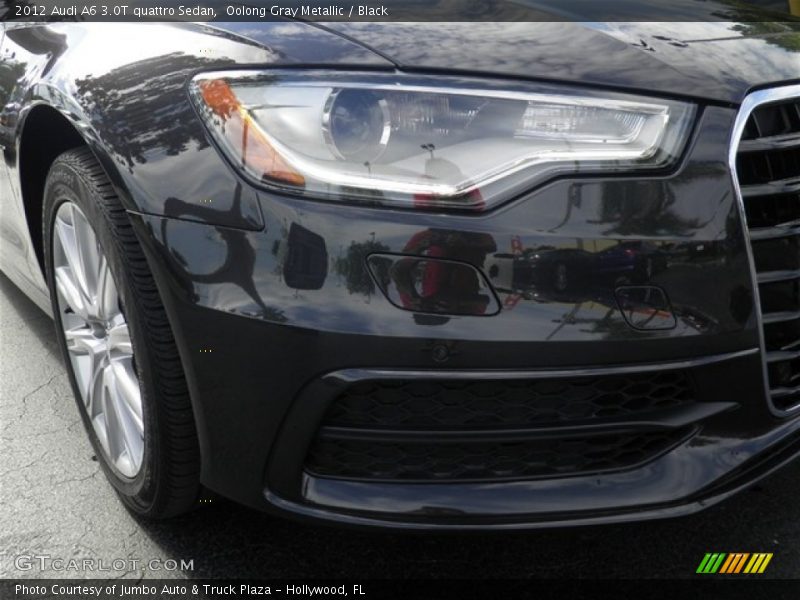 Oolong Gray Metallic / Black 2012 Audi A6 3.0T quattro Sedan